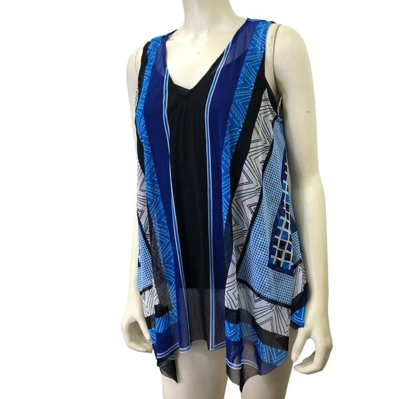 INC INTERNATIONAL CONCEPT LACE flowy TOP LG NEW WITHOUT TAG - Picture 2 of 7